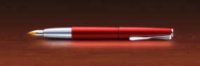 红色质感钢笔