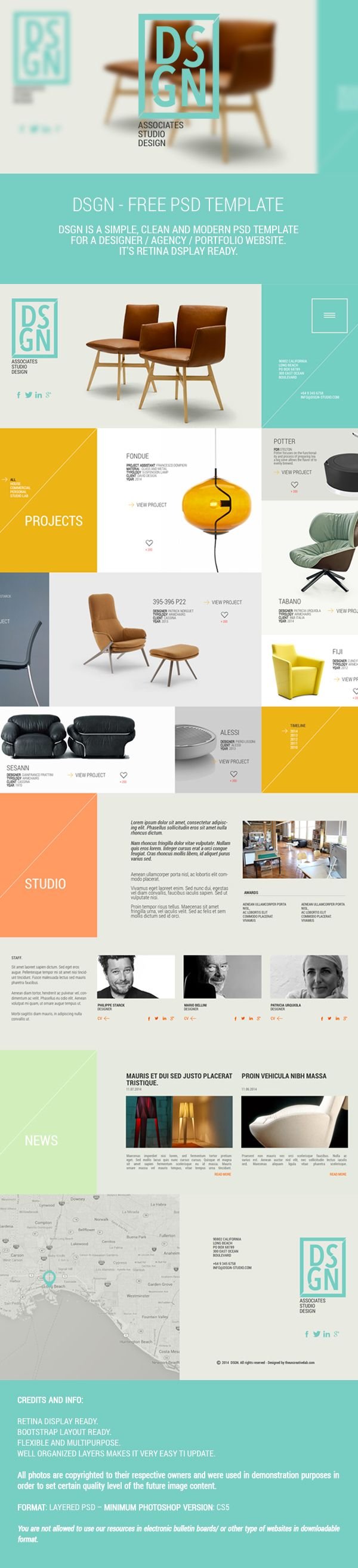 DSGN - Free .PSD Template by michele cialone