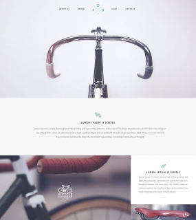 Free one page PSD template by Yebo! – Bicycle