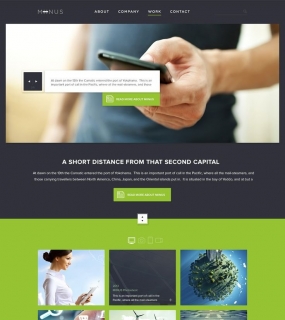clean one-page web design