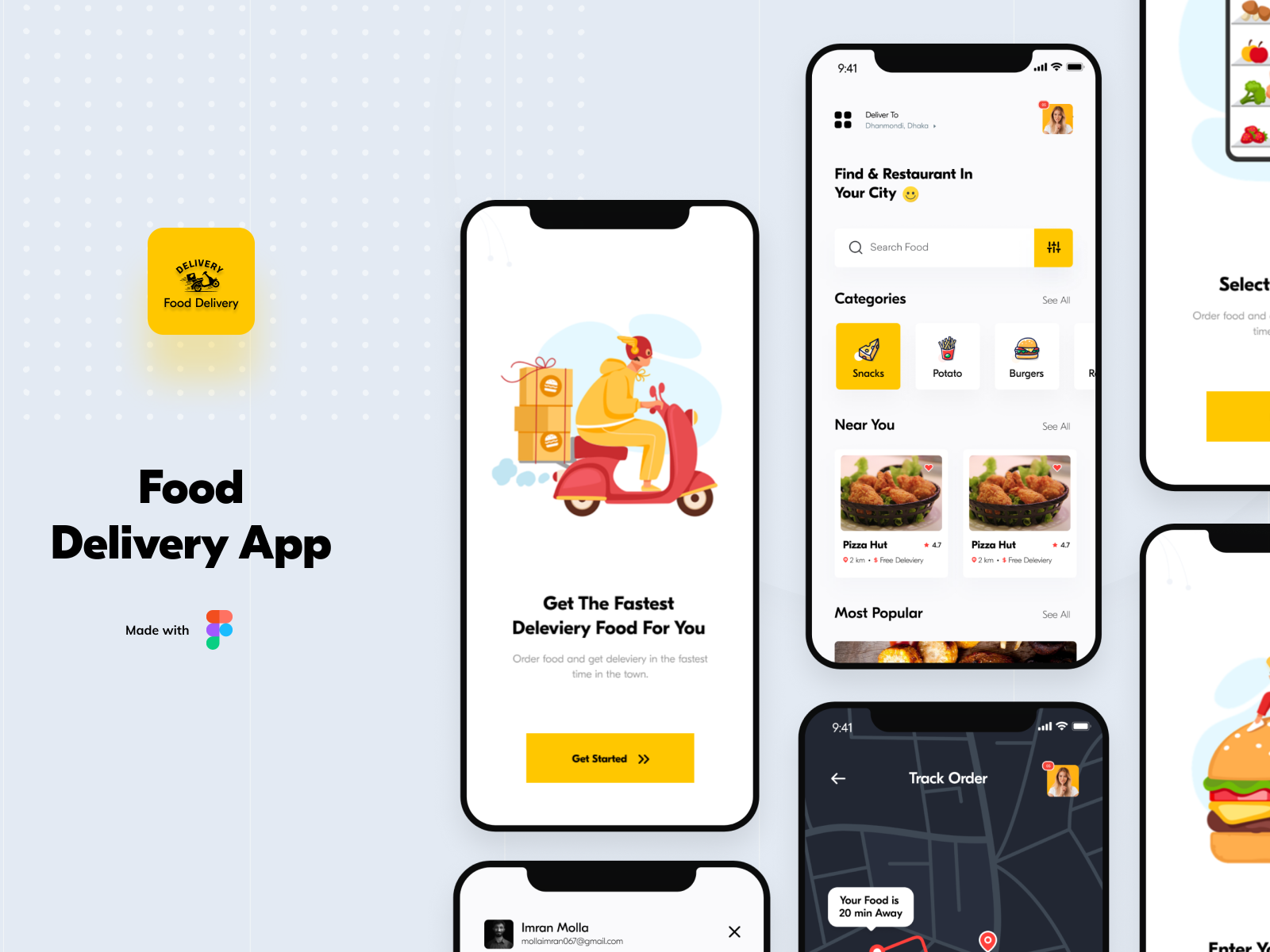 Food Delivery App - Behance Case Study