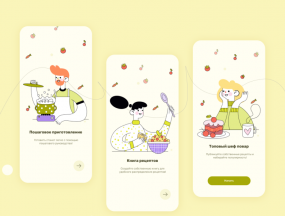 Onboarding for recipe mobile app