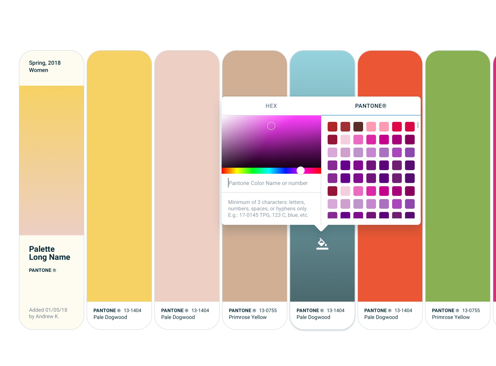 Color library (SaaS web app)