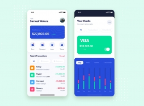 Bank mobile app concept