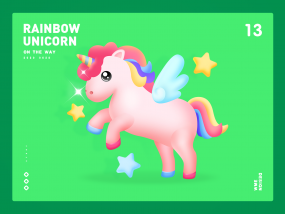 Rainbow unicorn-Live gift