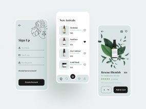 Cosmetics Mobile App UI Kit