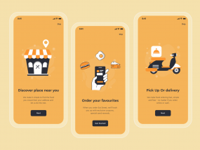Food delivery app onboarding