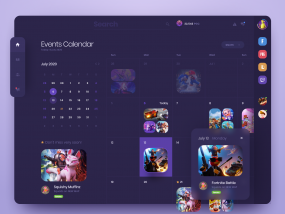 Dashboard Events Calendar App
