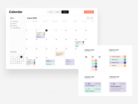 Responsive calendar UI - events categories