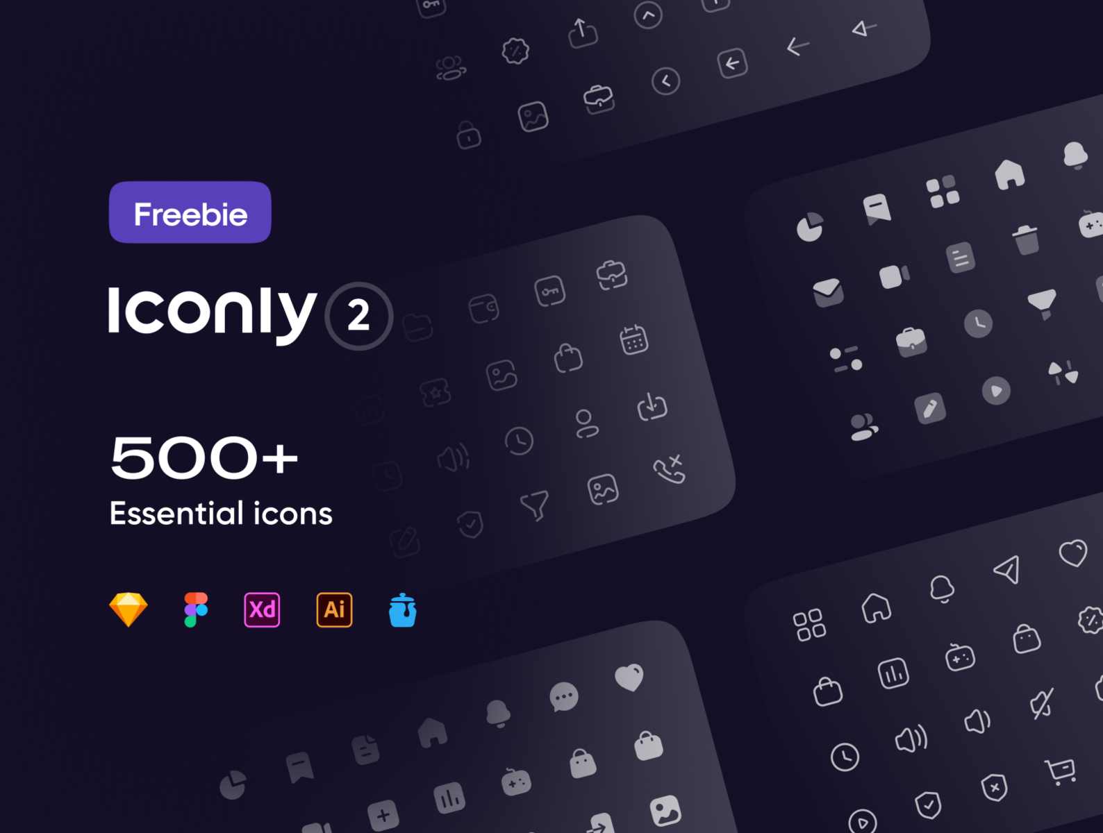 Freebie: Iconly 2 | Essential icons