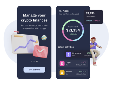 Mobile app for crypto finances