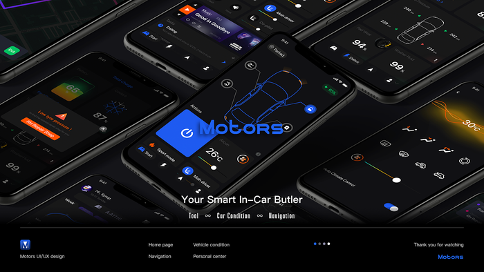 Motors丨智能车载UI 新能源汽车操控App