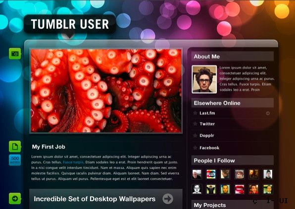 网站UI设计-Fluid Tumblr Theme