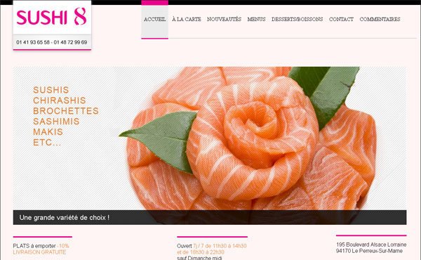 美食餐馆网站创意设计 