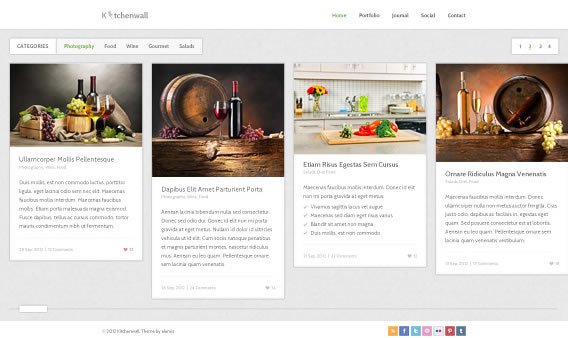 Kitchenwall Blog psd free layout template web