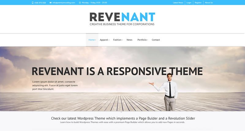 Revenant Corporate Layout psd free layout template web