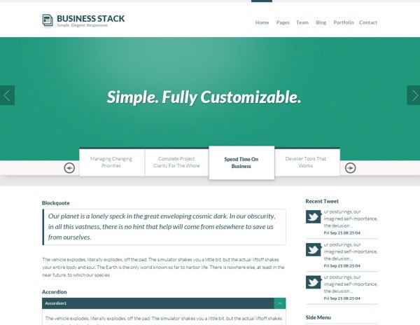 Business Stack psd free layout template web