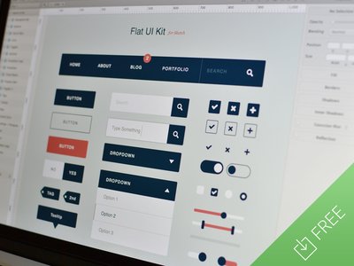 Flat Ui Kit for Sketch by Medialoot in 27 Fresh UI Kits for October 2013