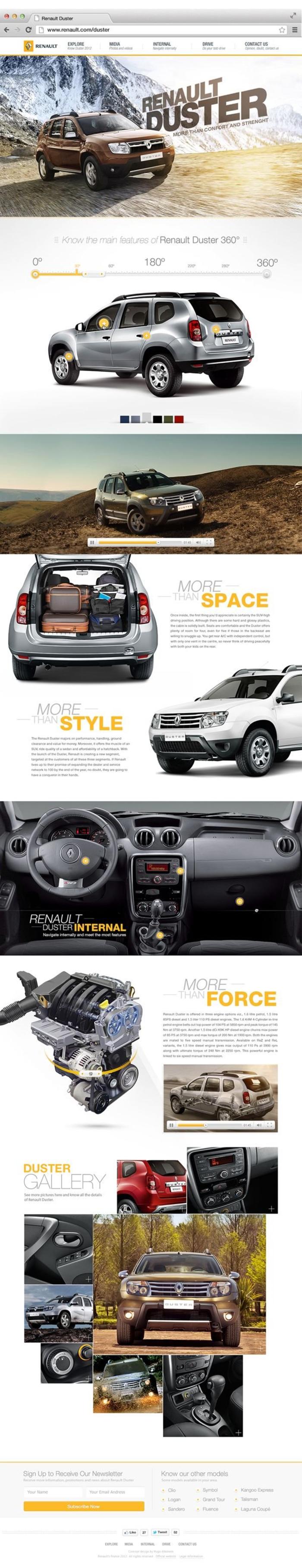Renault Duster on Web Design Served