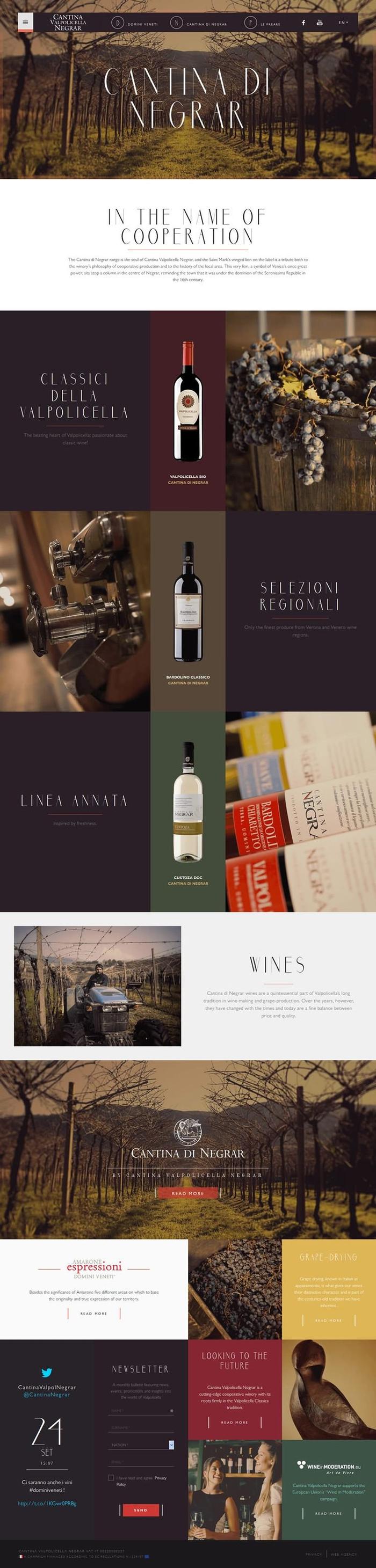 products list, website's layout. #grid #webdesign #wine