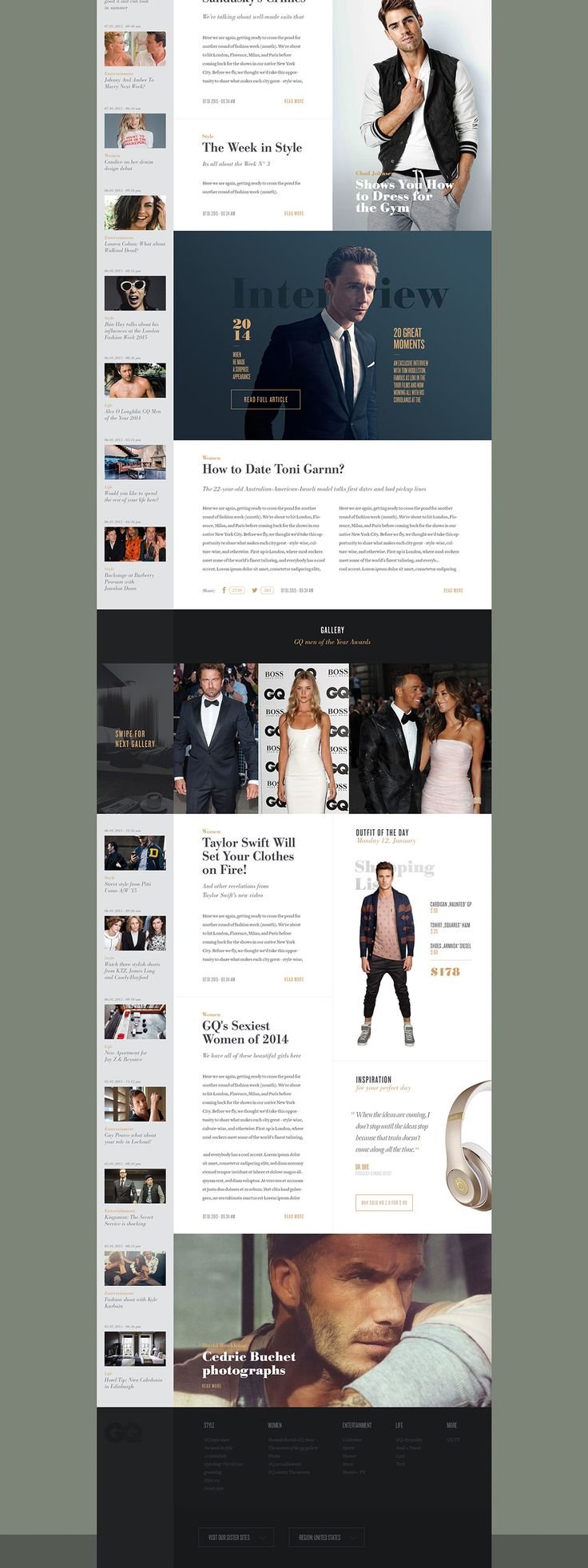 GQ Redesign Concept on Web Design Served