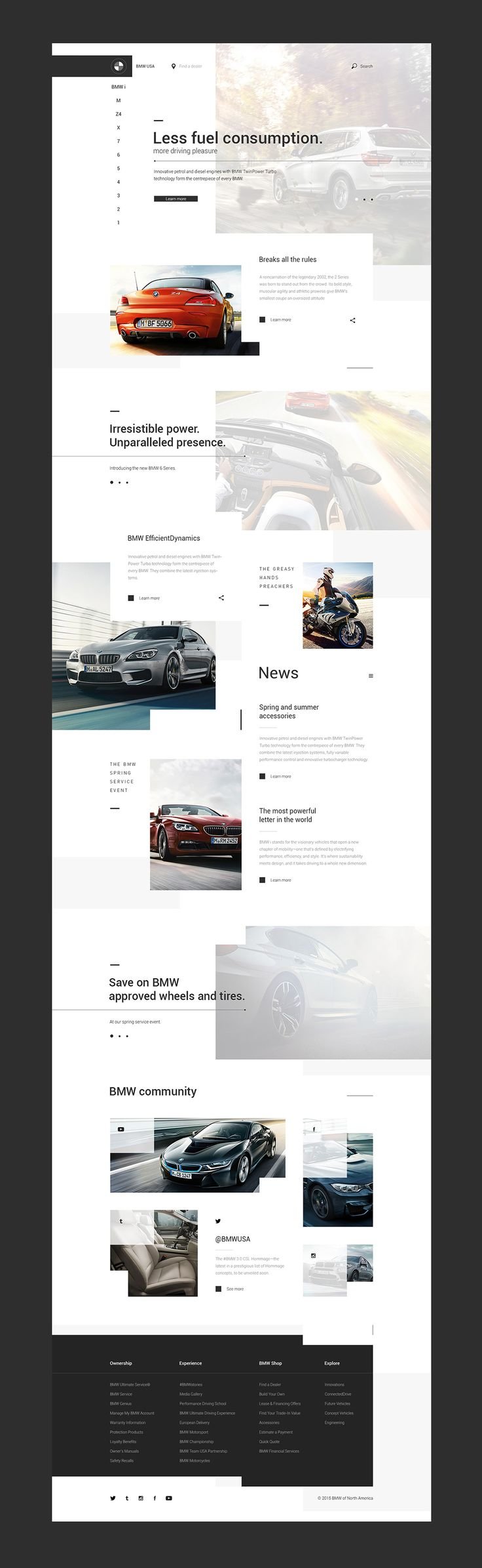 BMW USA website concept on Behance