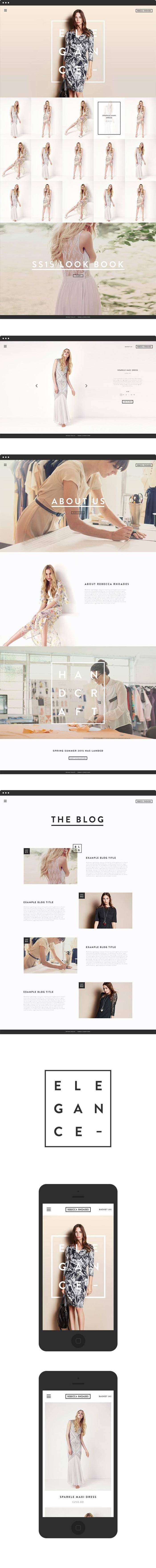 Fashion Label on Behance. Rebecca Rhoades website. Absolutely love the minimal design: 