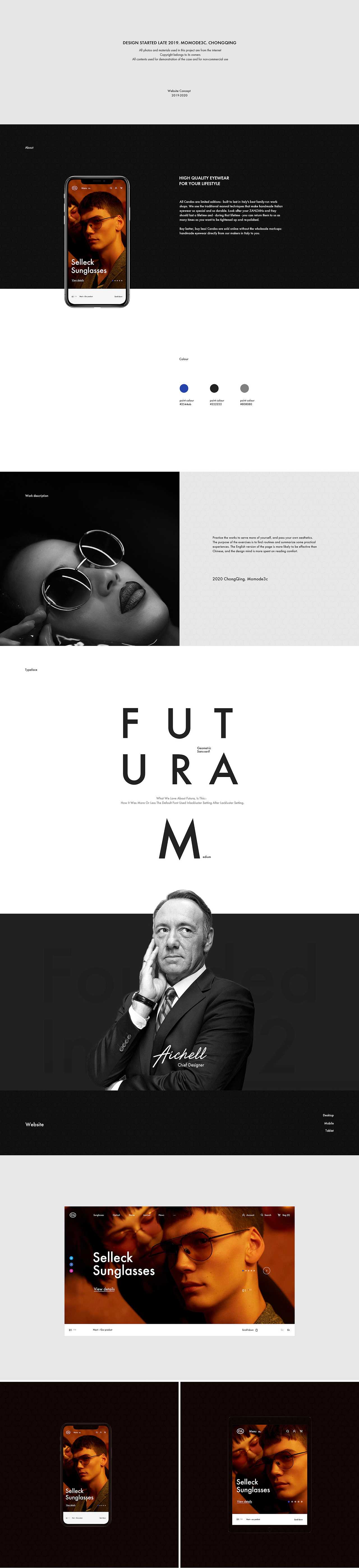Eyewear website concept
