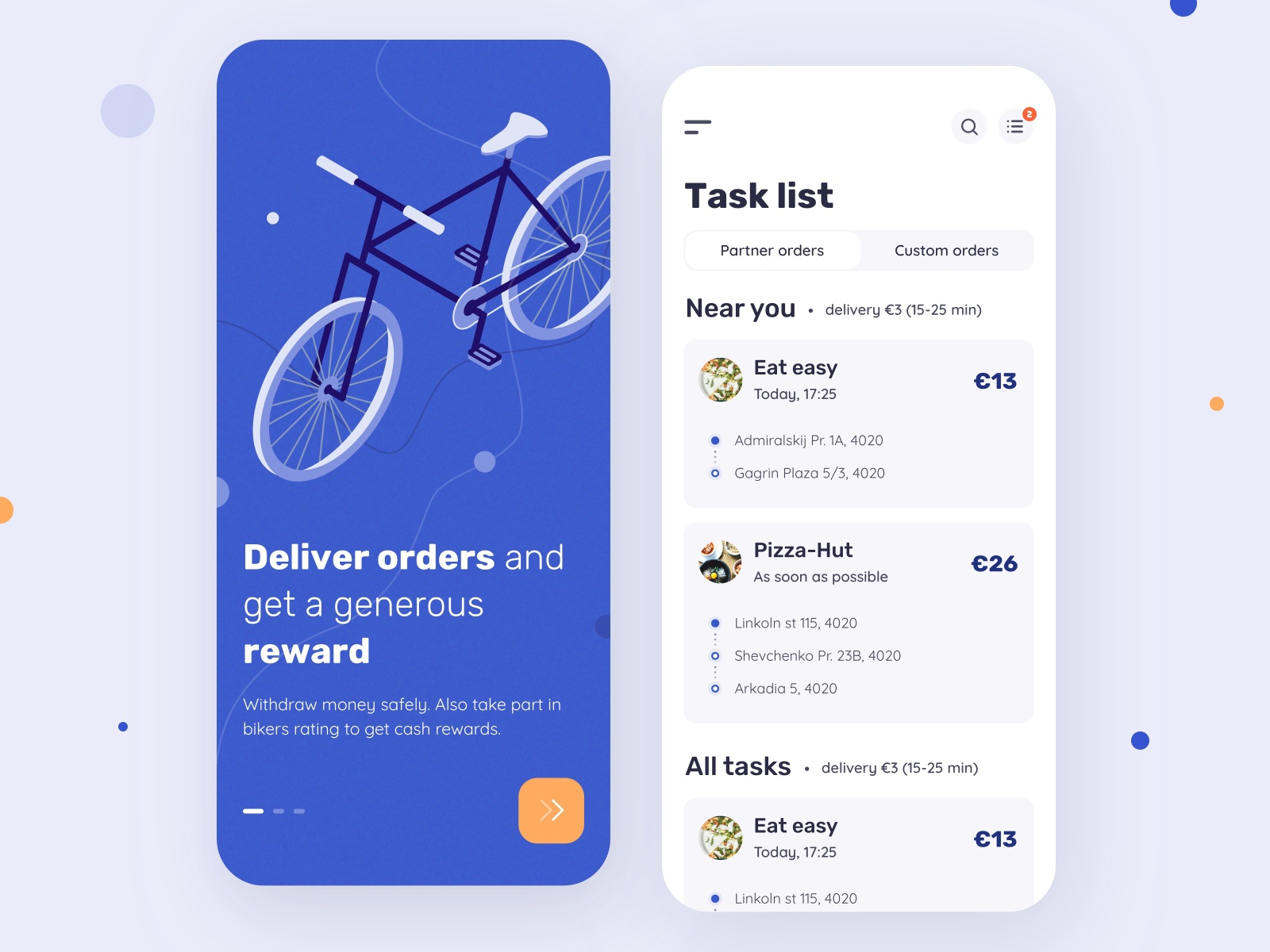 Velonto Food Delivery - Rider mobile app