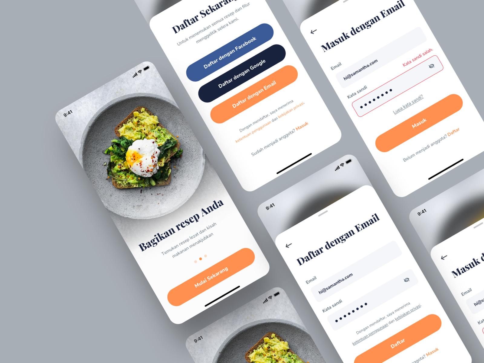 Cooking App - Signup