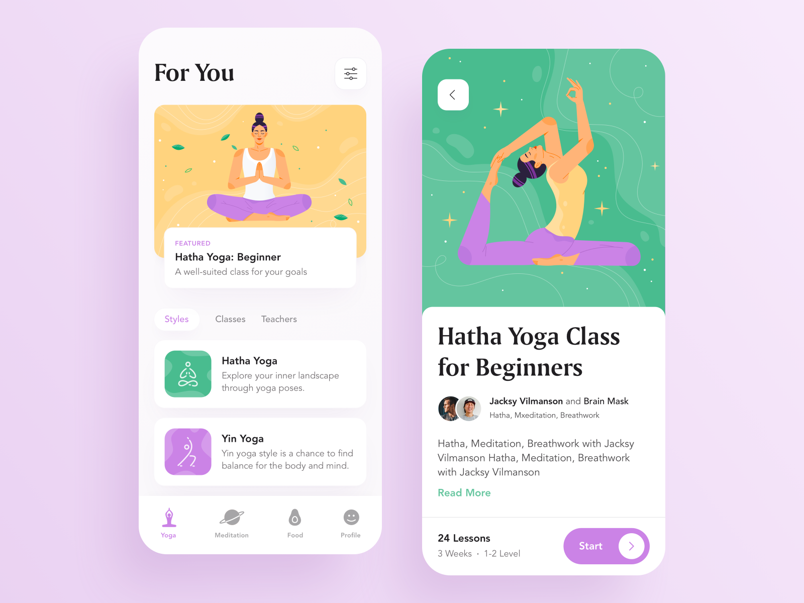 Mobile App for Yoga &amp; Meditation &amp; Nutrition