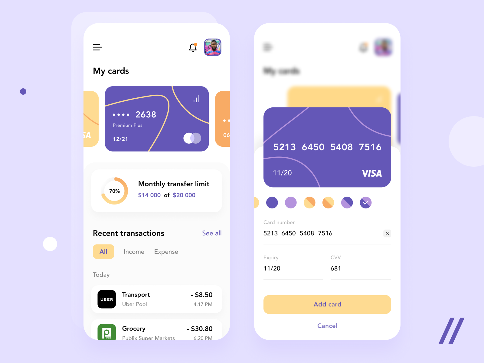 Banking App Design