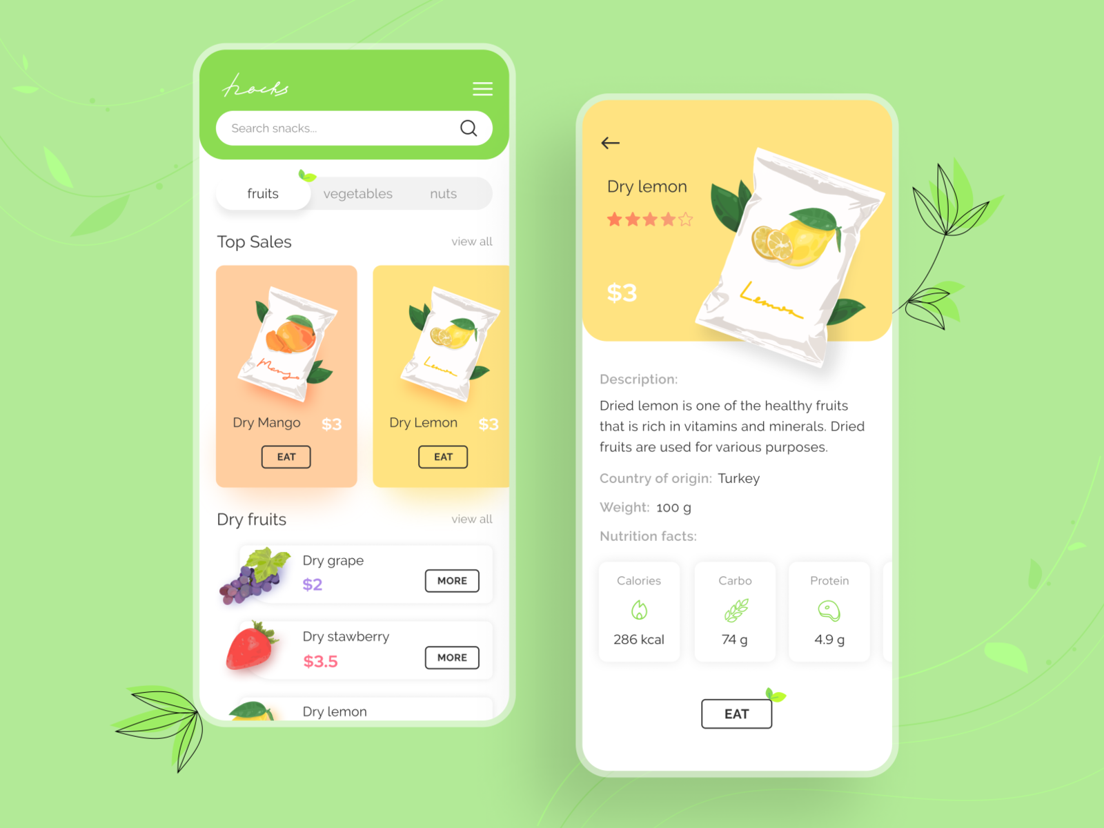 Healthy Snacks App