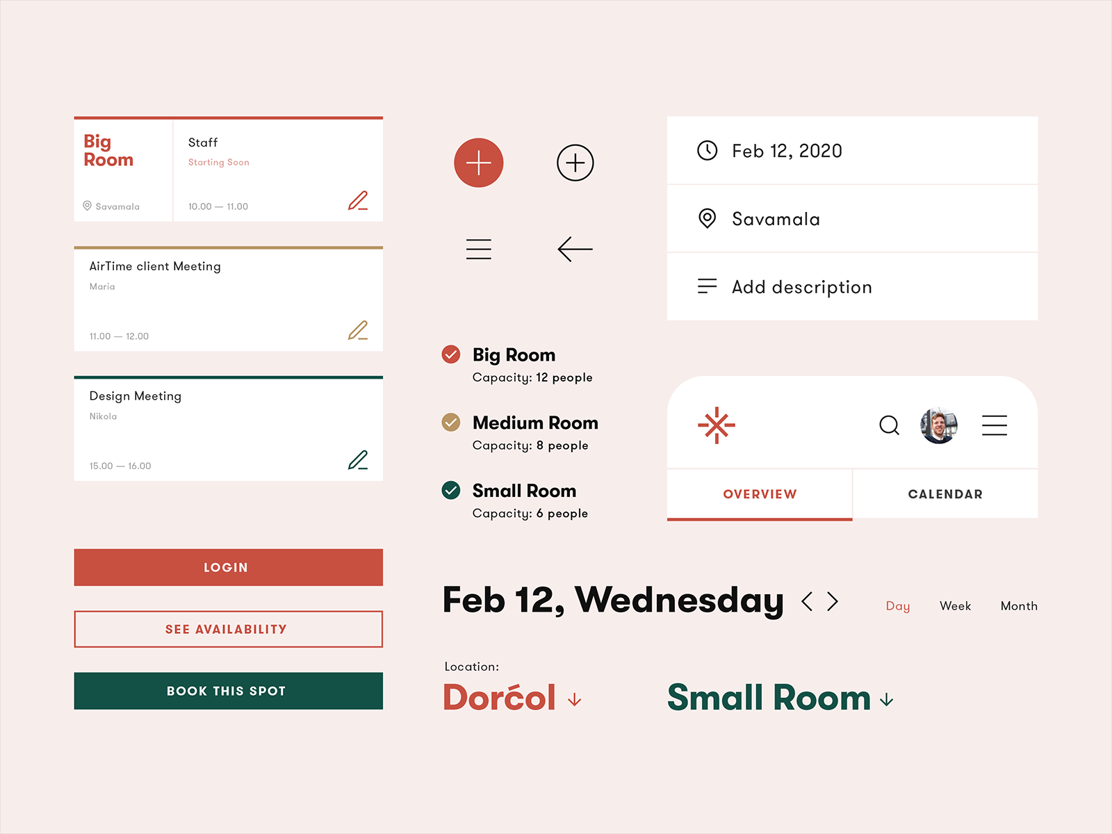 Meeting Rooms — Booking app [UI Components]