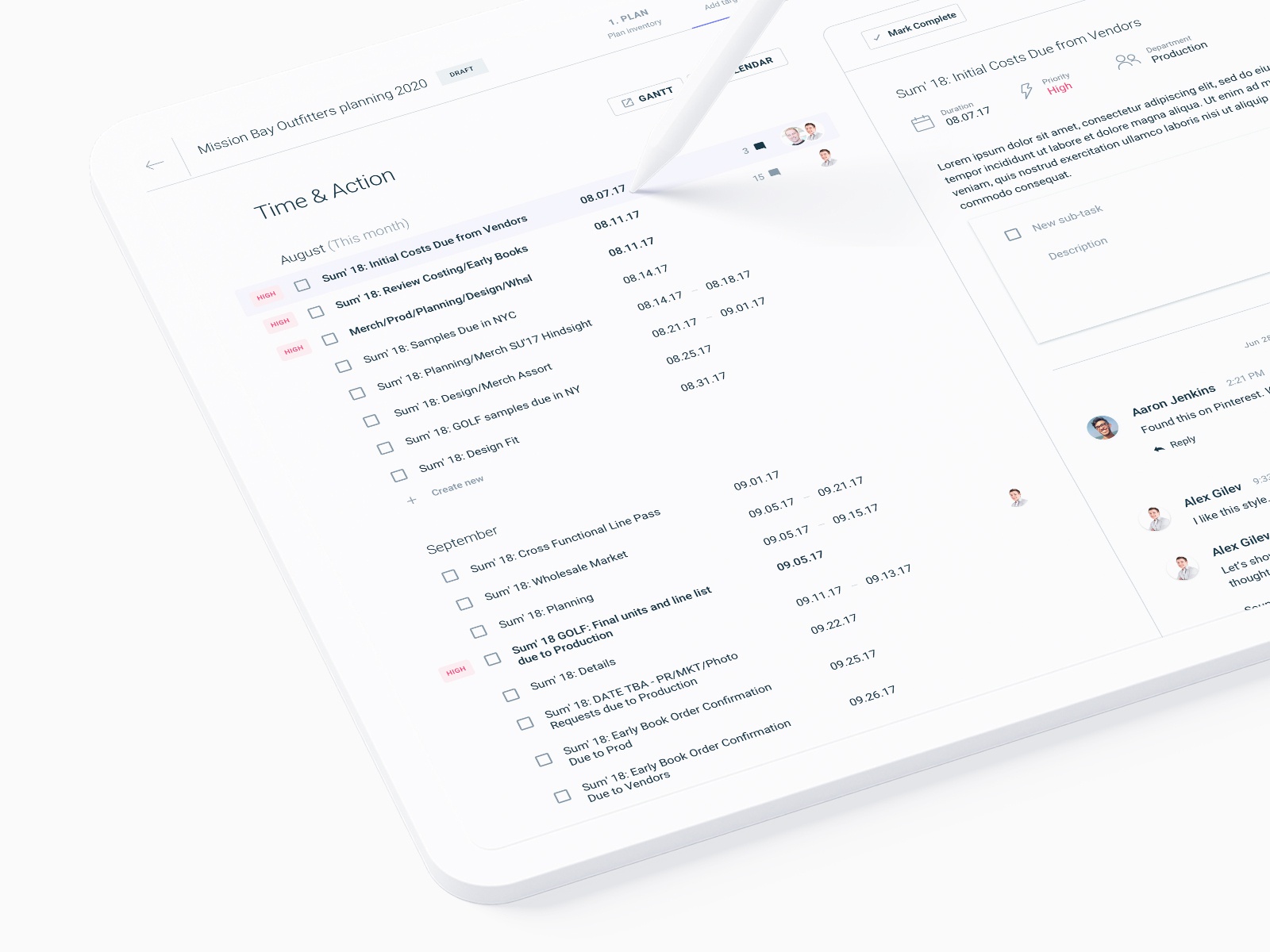 Task manager &amp; Milestone Planning (SaaS web app)
