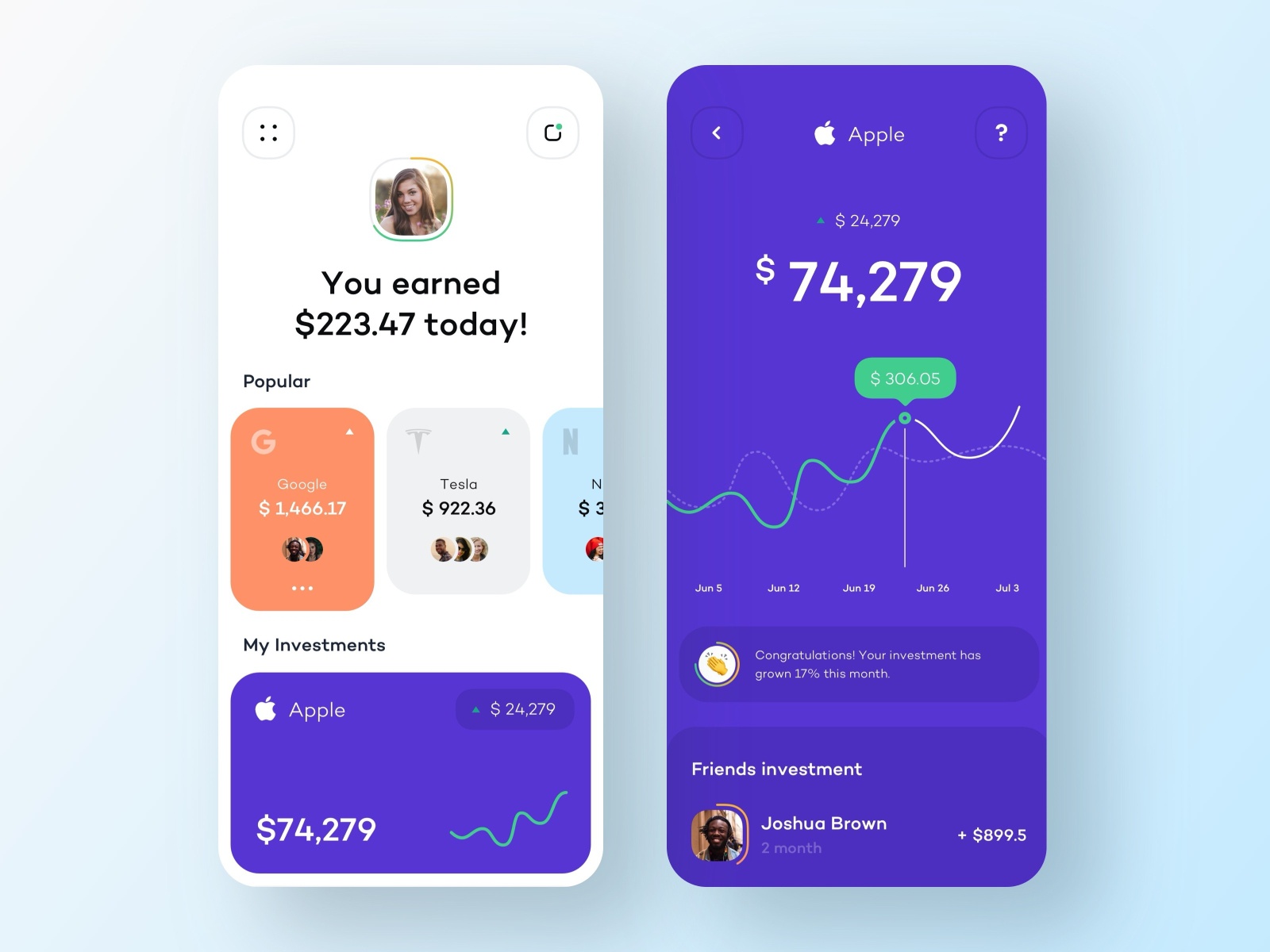 Financial investments - Mobile App