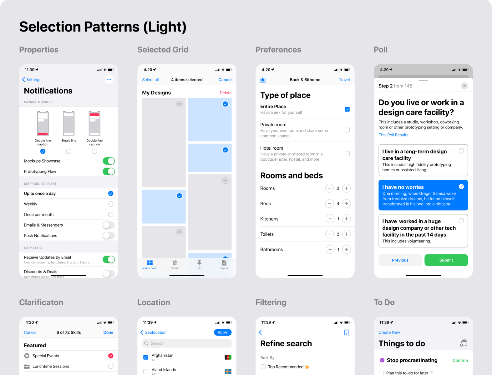 iOS design system - Figma app templates UI kit