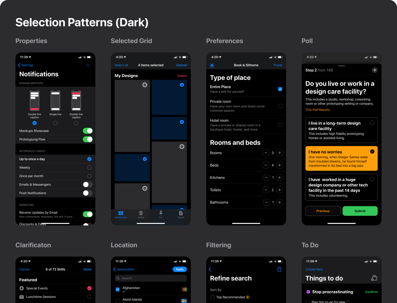 iOS design kit - Figma mobile templates