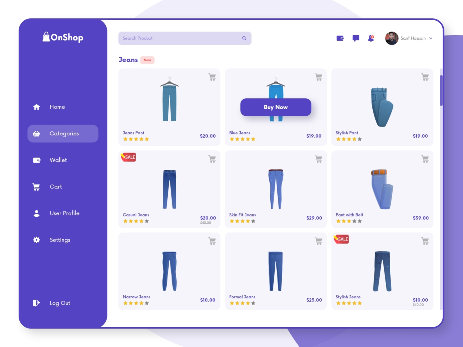 OnShop-Product Page Design
