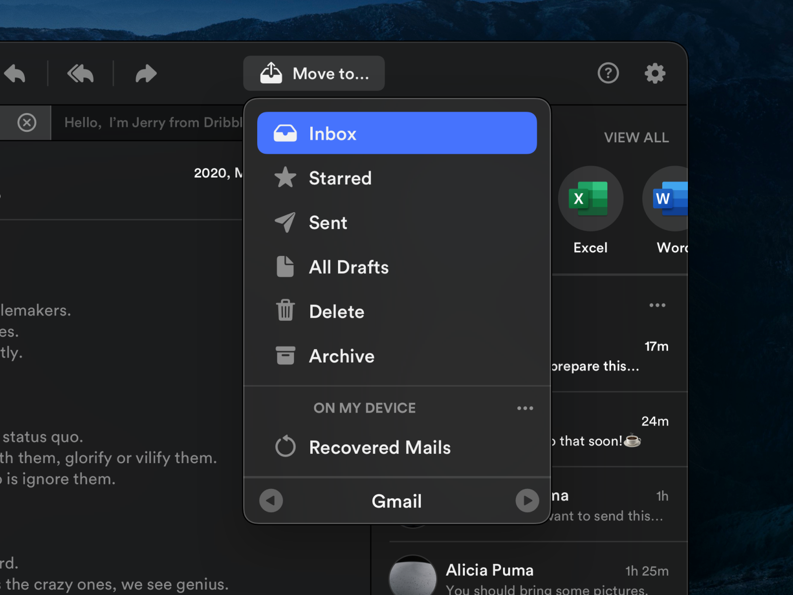 Mailbox Concept Application (macOS)