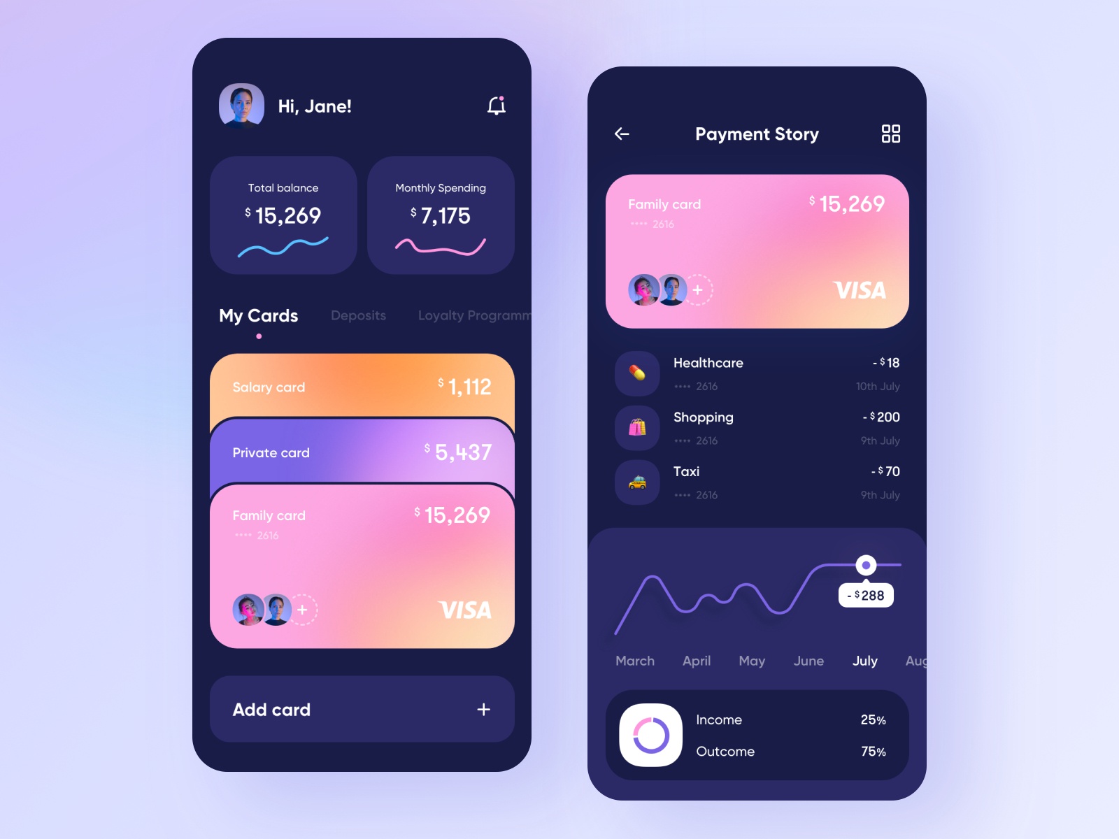 Mobile bank - App Design