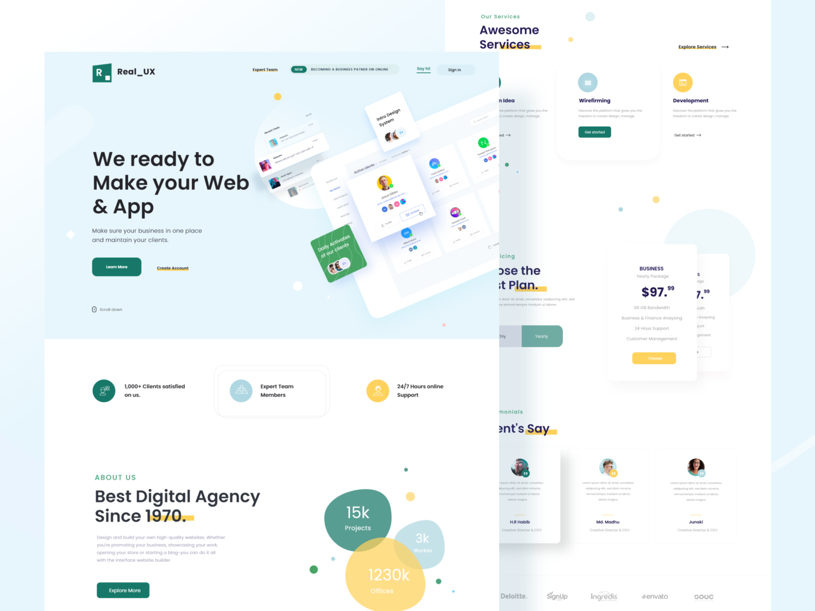 Digital  Agency Web UI Concept