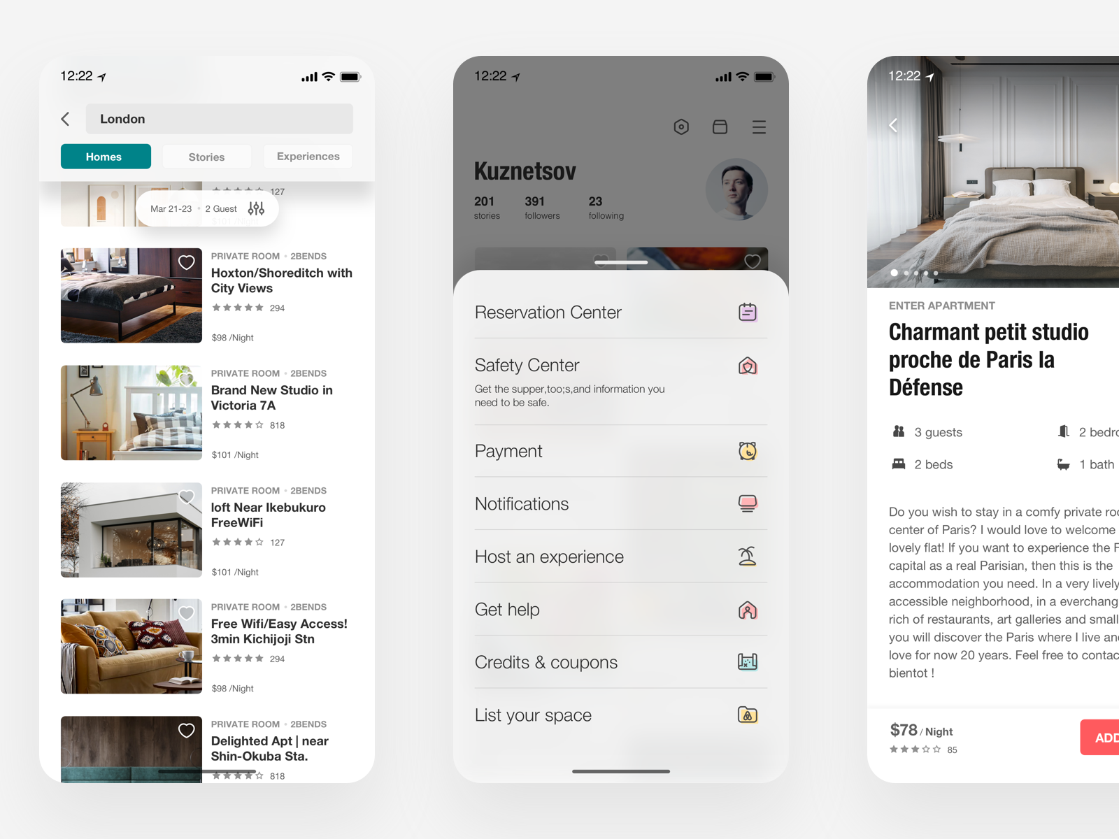Redesign for airbnb