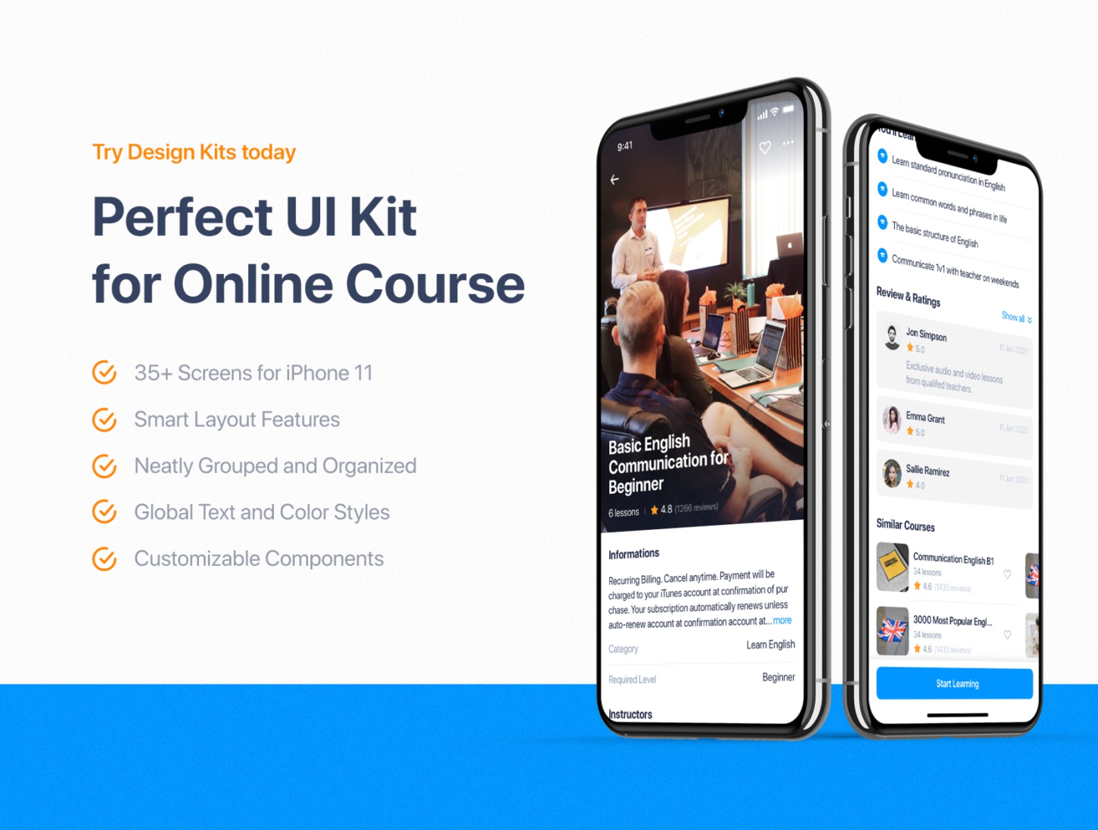 Edulake - Online Course UI Kit
