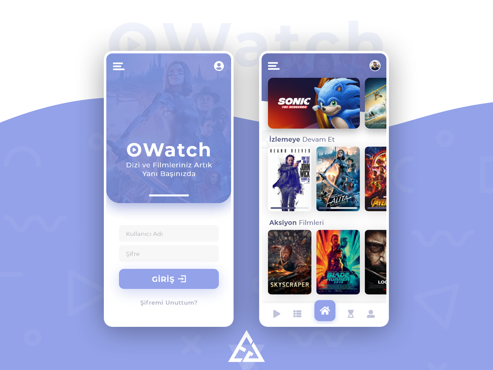 OWatch - Movies and TV Shows App Design