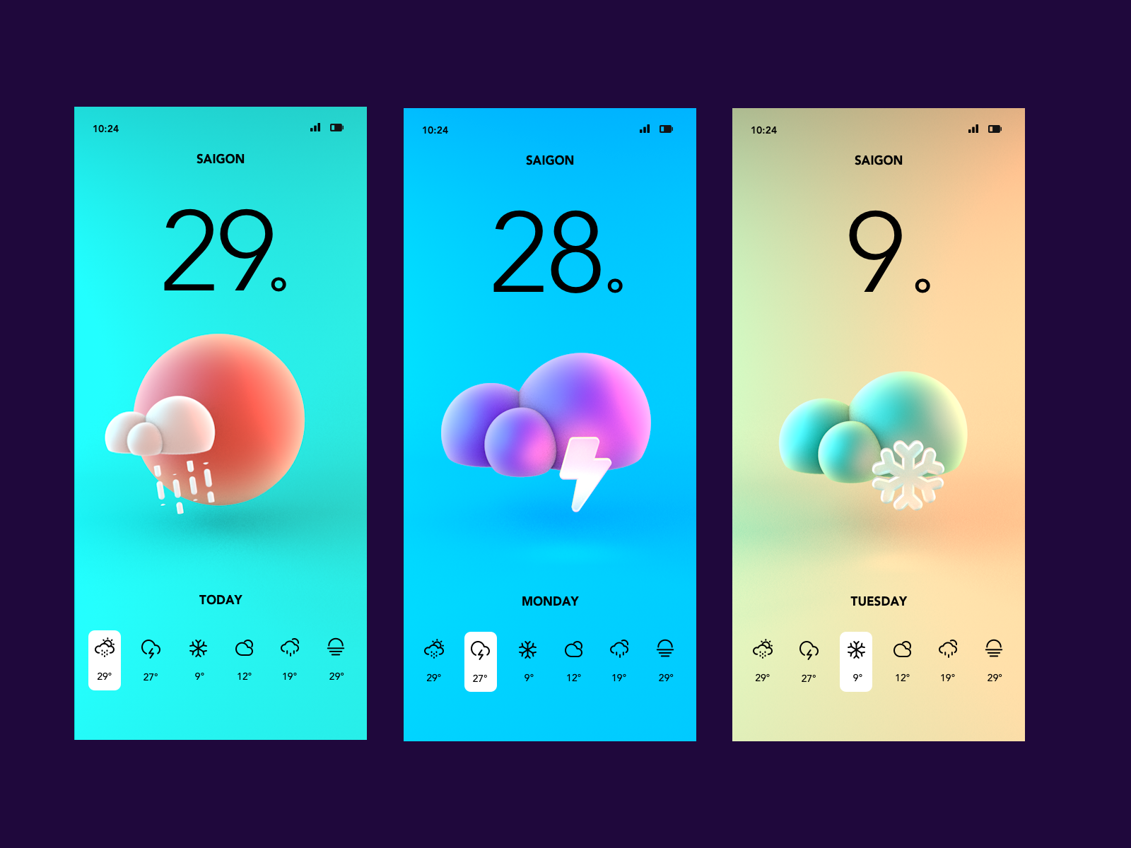 Weather App Visual Concept