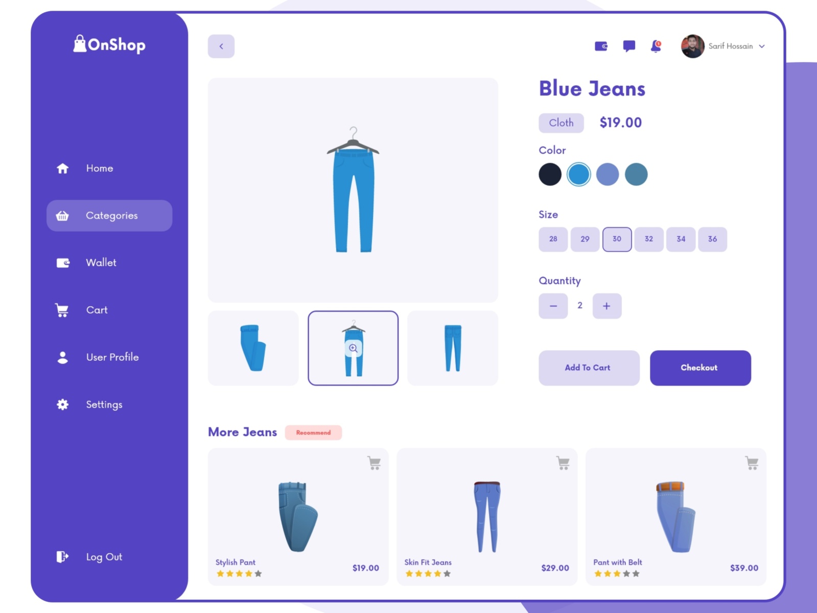 OnShop-Product Buy Page