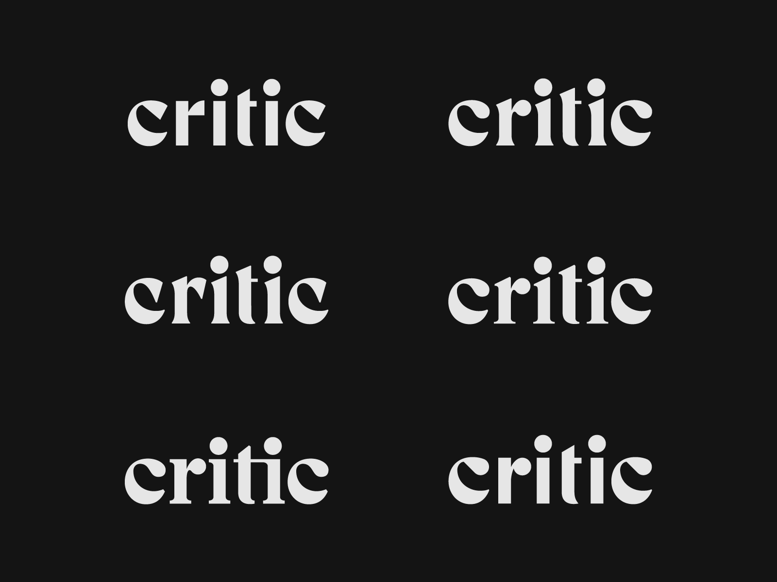 Critic Serif Study