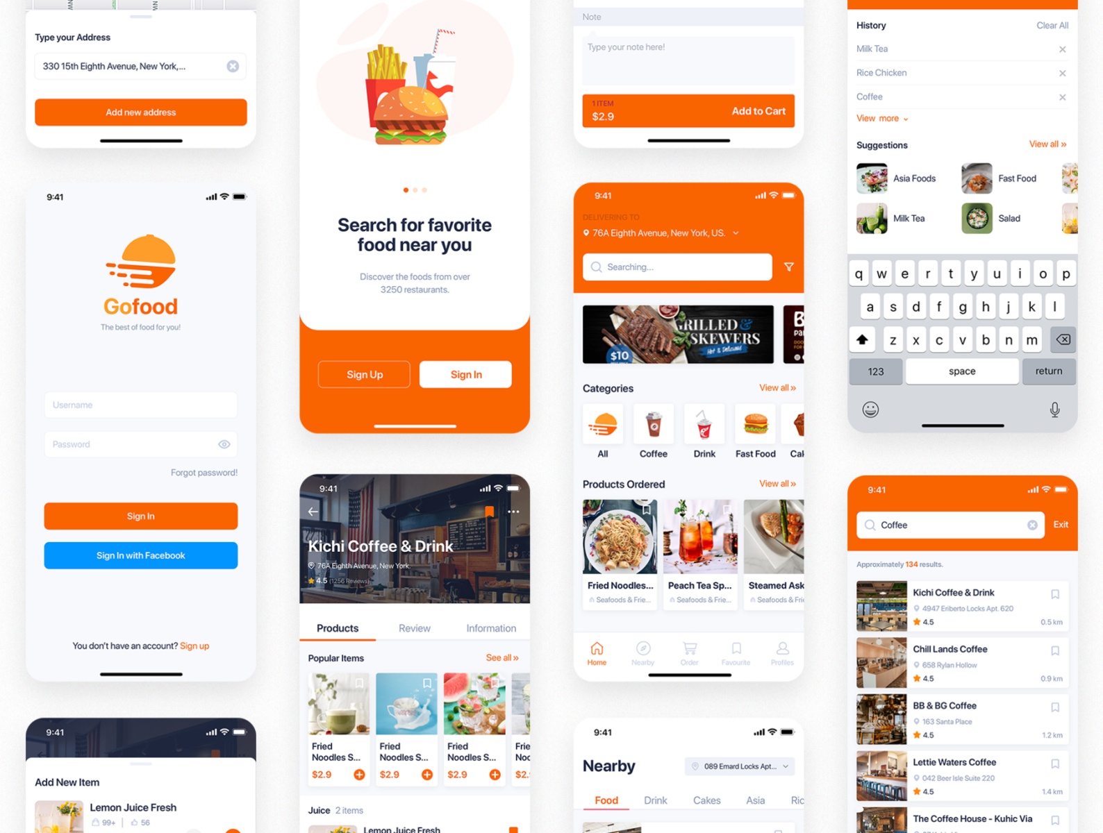 GonEats - Food Delivery UI Kit