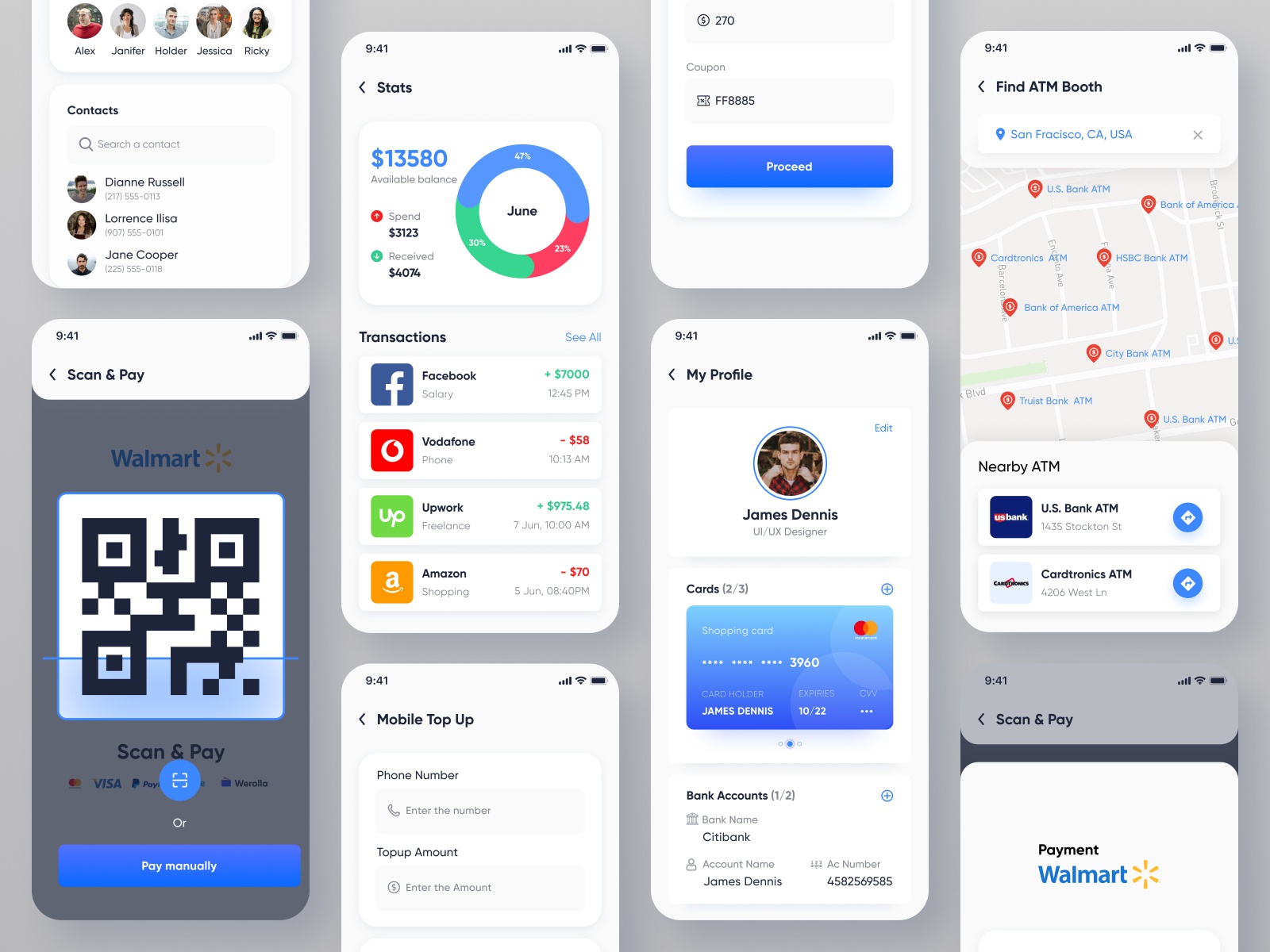 e-wallet App Design | Banking | Finance | Payment | Money